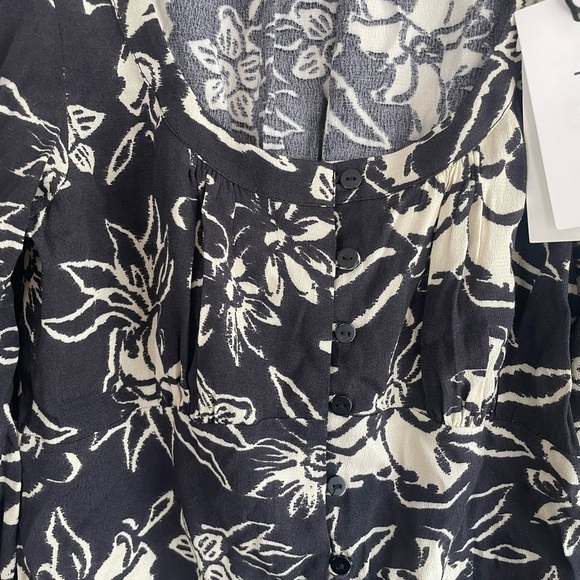 New! ba&sh Sessee Floral Print Blouse - Picture 11 of 13